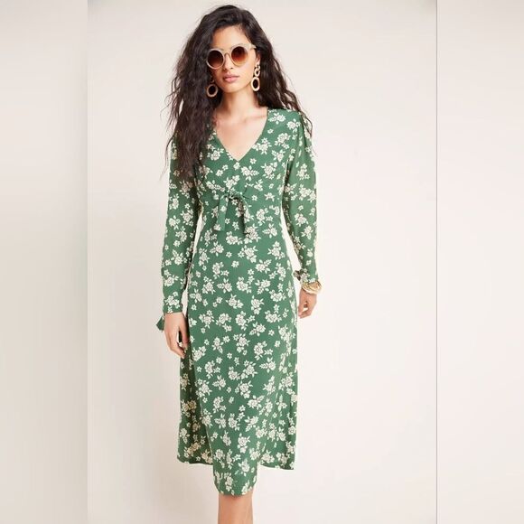 Anthropologie Dresses & Skirts - Anthropologie Kachel Saiorse Floral Midi Dress Size 12 NWT